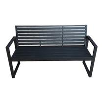 Banco Ripado com Escosto em Alumínio 1.20M Banco Ripado com Escosto em Alumínio 1.20M