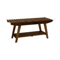 Banco/Sapateira 1 Prateleira Summer 70cm Madeira Imbuia Maciça