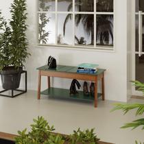 Banco Sapateira de Madeira Maciça Veneza Verde Banco Sapateira de Madeira Maciça Veneza Verde