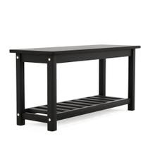 Banco Sapateira Ene 2 Lugares 95cm Até 3 Pares de calçado Cor Preto Banco Sapateira Ene 2 Lugares 95cm Até 3 Pares de calçado Cor Preto