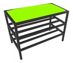 Banco Sapateira Organizadora 2 Prateleiras Moderna Metal Com Assento Estofado Macio Banco Sapateira Organizadora 2 Prateleiras Moderna Metal Com Assento Estofado Macio