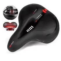 Banco Selim bicicleta 2 molas largo fita refletiva segurança