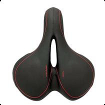 Banco Selim Bicicleta Confortável 2 Molas Preto Cinza Grande 29cm comprimento x 27cm Largura
