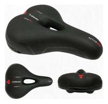 Banco Selim Bike 2 Molas Largo Vazado Elastômero Confortável