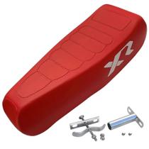 Banco Selim Bikelete Mobilete Bicicleta Bike Bmx Caloi Xr Macio E Resistente Vermelho Ranchero + Pre