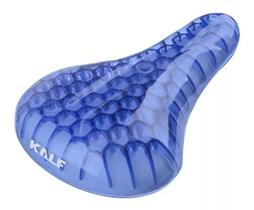 Banco selim infantil junior colmeia azul kalf para bicicleta