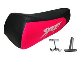 Banco Selin De Mobilete Caloi Para Bicicleta Bike BMX Com Costura Egipiciana Presilha D3 E Canote