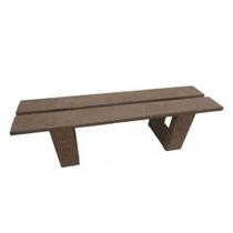 Banco Sem Encosto Madeira Plástica Marrom 1,5m Área Externa