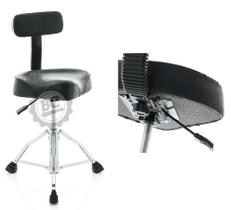 Banco Spanking Air Lift com assento tipo selim com encosto e ajuste de altura pneumático (1020)