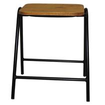 Banco Stak Decorativo Baixo Preto - Overseas