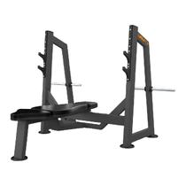 Banco Supino Reto Com Rack Integrado Olympic Flat Bench LT2043 LuminaFIT Banco Supino Reto Com Rack Integrado Olympic Flat Bench LT2043 LuminaFIT