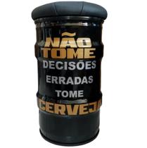 Banco tambor não tome cerveja tonel banqueta