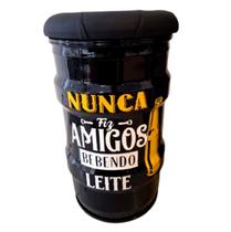 Banco tambor nunca fiz amigos bebendo leite preto banqueta puff