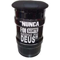 Banco tambor nunca foi sorte sempre foi deus banqueta puff