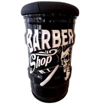 Banco tambor vintage barbershop tonel puff barbearia