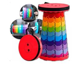 Banco Tamborete Bolsa Dobrável Multiuso Resistente Com Alça