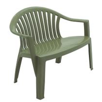 Banco Tramontina Leme 114x60 Cm Em Polipropileno Verde Oliva Banco Tramontina Leme 114x60 Cm Em Polipropileno Verde Oliva