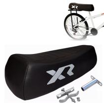 Banco XR Mobilete Preto Bike Aro 24 26 Reforçado com Canote 7/8