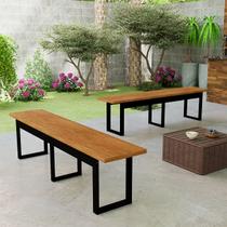 Bancos Com Estrutura de Ferro Estilo Industrial Para Jardim E Varanda