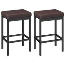 Bancos de bar HOOBRO BC21BY01 Conjunto de 2 63 cm de altura marrom/preto Bancos de bar HOOBRO BC21BY01 Conjunto de 2 63 cm de altura marrom/preto