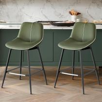 Bancos de bar VASAGLE Counter Height com encosto em material sintético