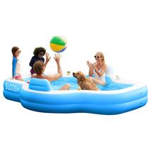 Bancos familiares infláveis para piscina Sloosh 305x257x66 cm