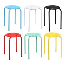 Bancos Stack COSTWAY, pacote com 6 unidades de plástico, empilháveis de 44,45 cm com metal