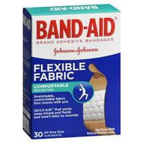 Band-Aid Curativos Flexíveis de Tecido - 30 Unidades