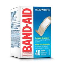 Band-Aid Curativos Transparentes com 40 unidades Band-Aid Curativos Transparentes com 40 unidades