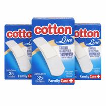 Band-Aid Family Care Kit 3 Caixas 35un Cotton Line Premium
