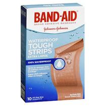 Band-Aid Tough-Strips Bandagens adesivas 100% impermeáveis extra grandes 10 cada por Band-Aid (pacote com 2)