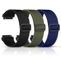Band DaQin, pacote com 3, 22 mm, nylon Solo Loop para homens e mulheres