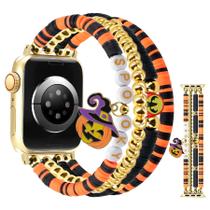 Band Newlibery Halloween Beaded Elastic para Apple Watch Band Newlibery Halloween Beaded Elastic para Apple Watch