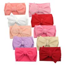 Banda de cabelo KIDOCHEESE Big Bow, elástica de 15 cm, conjunto para meninas, 10 unidades