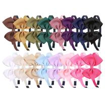 Banda de cabelo XIMA, 16 peças de laços de fita de gorgorão para meninas
