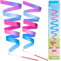 Banda de dança colorida Gymnastics Ribbon Cikyner, pacote com 2 m