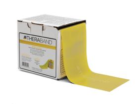 Banda de resistência THERABAND 25m Roll, sem látex, amarela, nível 2 Banda de resistência THERABAND 25m Roll, sem látex, amarela, nível 2