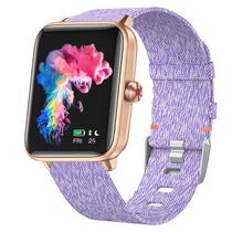 Banda Smartwatch Lamshaw GT01 tecida em nylon roxa para GT01
