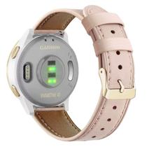 Banda ViCRiOR Compatível com Garmin Vivoactive 4S / Venu 2S/ Vivomove 3S, 18mm Mais Suave Pulseira de Couro Genuíno Pulseira de Pulso Pulseira de Pulso para Fossil Gen Women's 5E 42mm / Gen 6 42mm / Q Venture Gen 4 HR, Pink