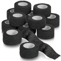 Bandagem autoaderente MedCA 12 Rolls 2,5 cm x 4,6 m preta
