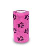 Bandagem band-flex - rosa com patas 10cm cx 12