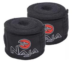 Bandagem Boxe Muay Thai Naja Extreme Preta 3m