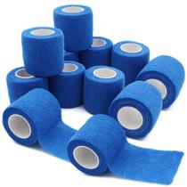 Bandagem coesa MedCA, azul autoaderente, 2 cm x 4,5 m, 12 rolos