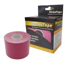 BANDAGEM DERMATAPE FUNCIONAL ELASTICA - ROSA 5m X 5CM