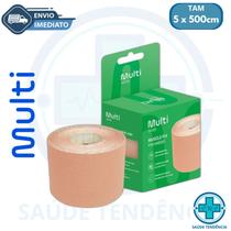 Bandagem Elastica Adesiva 5m x 5cm Bege Multilaser Fisioterapia e Esporte Bandagem Elastica Adesiva 5m x 5cm Bege Multilaser Fisioterapia e Esporte