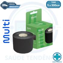 Bandagem Elastica Adesiva 5m x 5cm Preta Multilaser Fisioterapia e Esporte Bandagem Elastica Adesiva 5m x 5cm Preta Multilaser Fisioterapia e Esporte