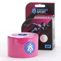 Bandagem Elástica Adesiva KinesioSport 5.0cm x 6m Rosa - Unissex