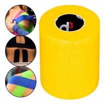 Bandagem Elástica Autoaderente D3 Thumb Tape 75mm X 5m Amarelo