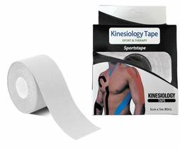 Bandagem Elástica Kinesiology Ktape Adesiva 5cm X 5m Branco - SPMIlk