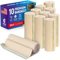 Bandagem elástica Mighty-X de 6 cm Premium, pacote com 10